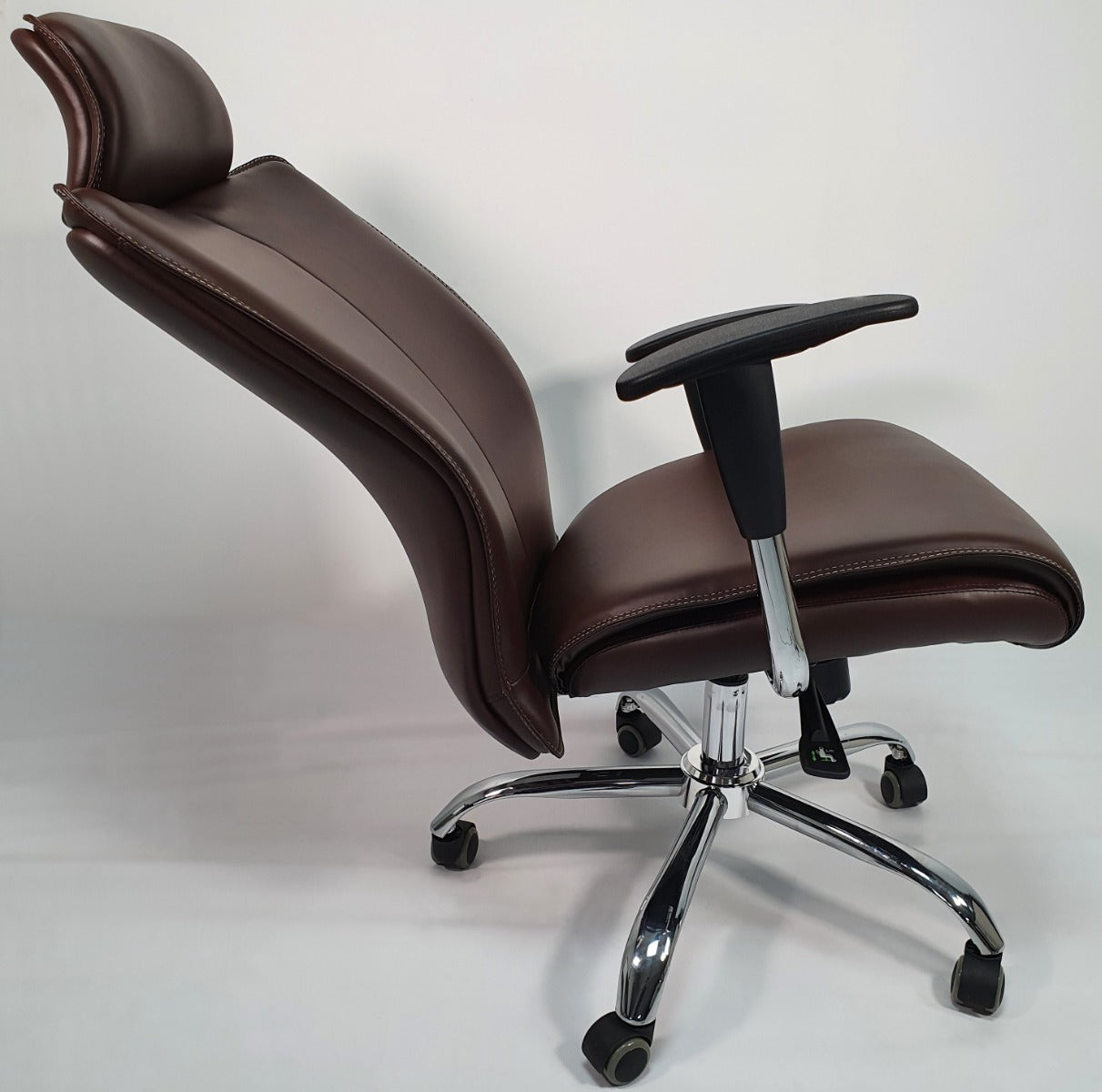 Executive Dark Brown Leather Office Chair - HB-020-BWN